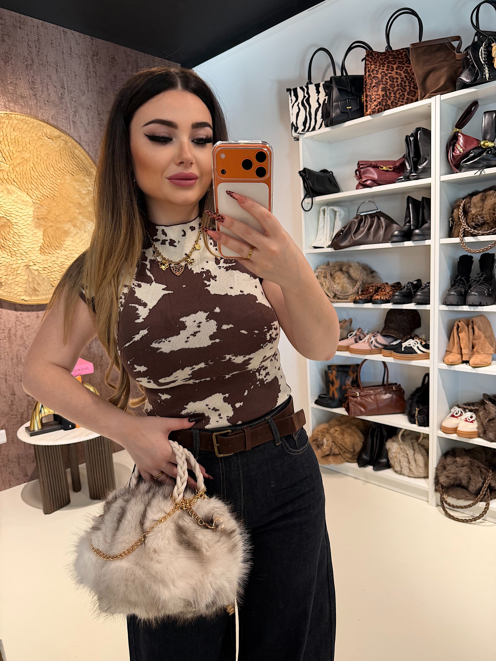 Completo top e pantalone cow print - R.a. Boutique