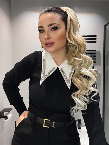 Coda #103/60 effetto mosso Biondo Ghiaccio - R.a. Boutique