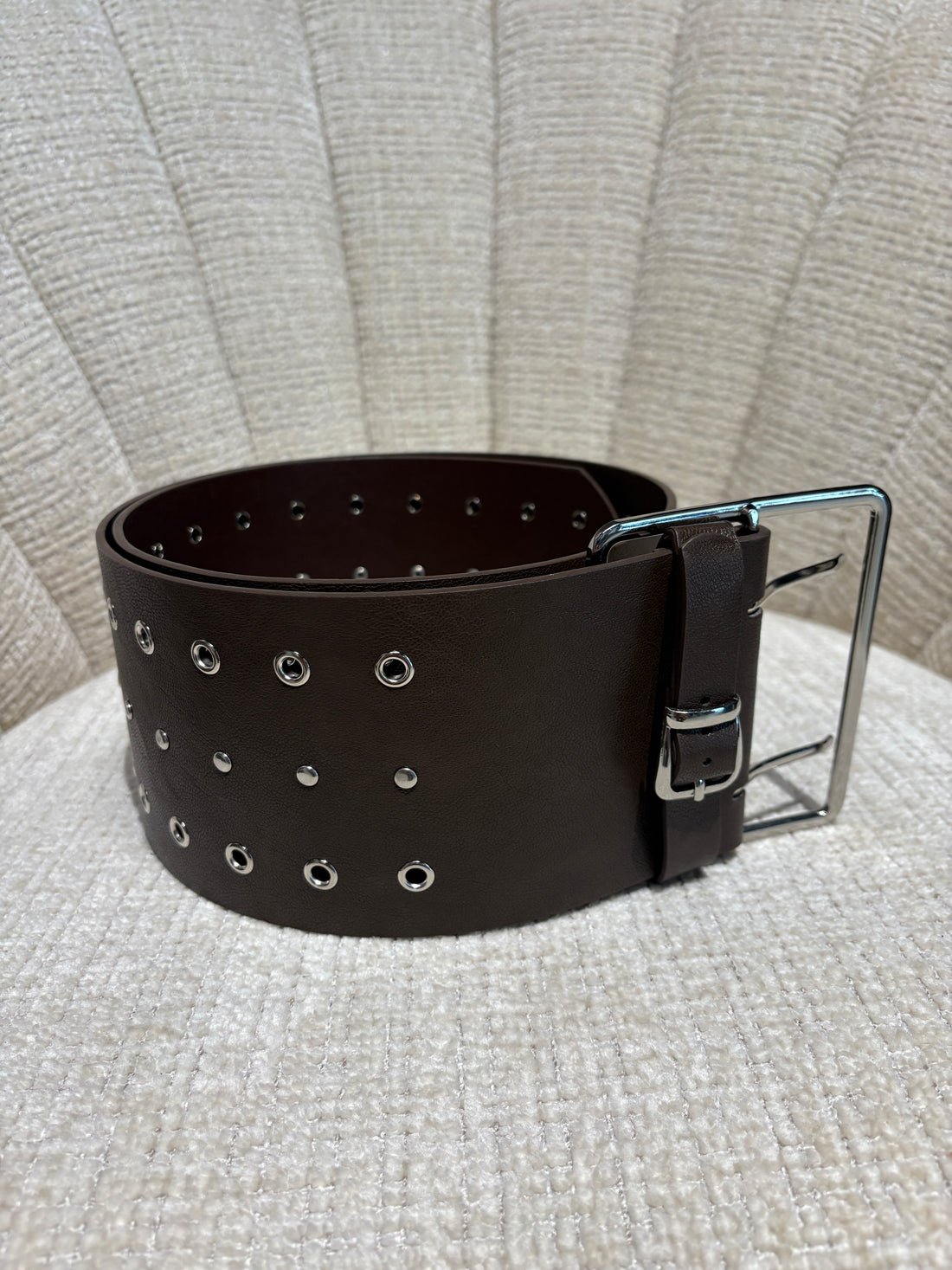 Cintura Tre Occhielli Marrone - R.a. Boutique