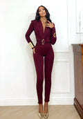 Tuta con gioiello bordeaux - R.a. Boutique