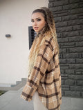 Giaccone in tweed Camel - R.a. Boutique 