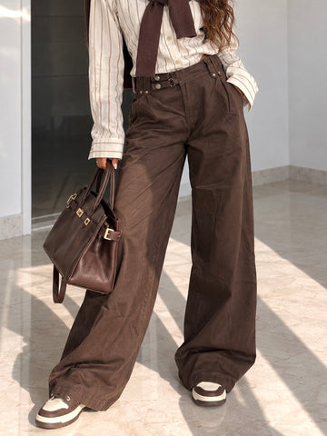 Pantalone Cargo Brown Buckle - R.a. Boutique