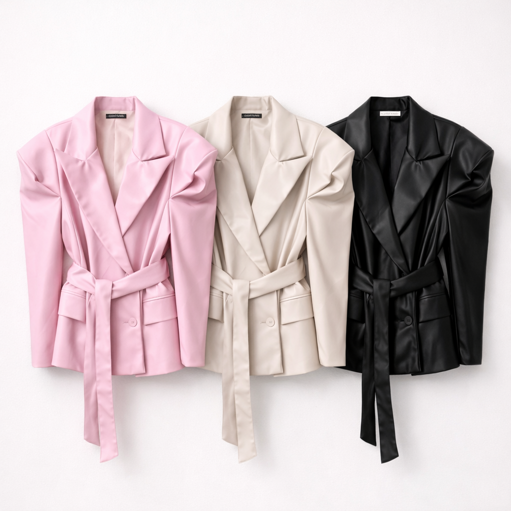 Giacca Leather Chic spalline imbottite - R.a. Boutique