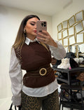 Camicia con pull-over e strass - R.a. Boutique