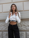 Camicia crop con cintura - R.a. Boutique 