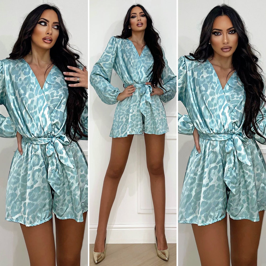 Tutina verdeacqua animalier - R.a. Boutique 