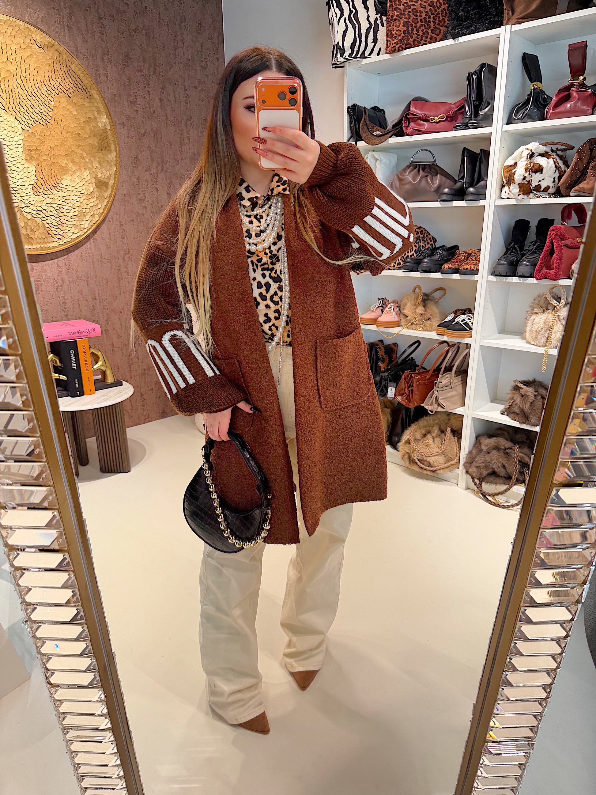 Cardigan lungo con polsino - R.a. Boutique