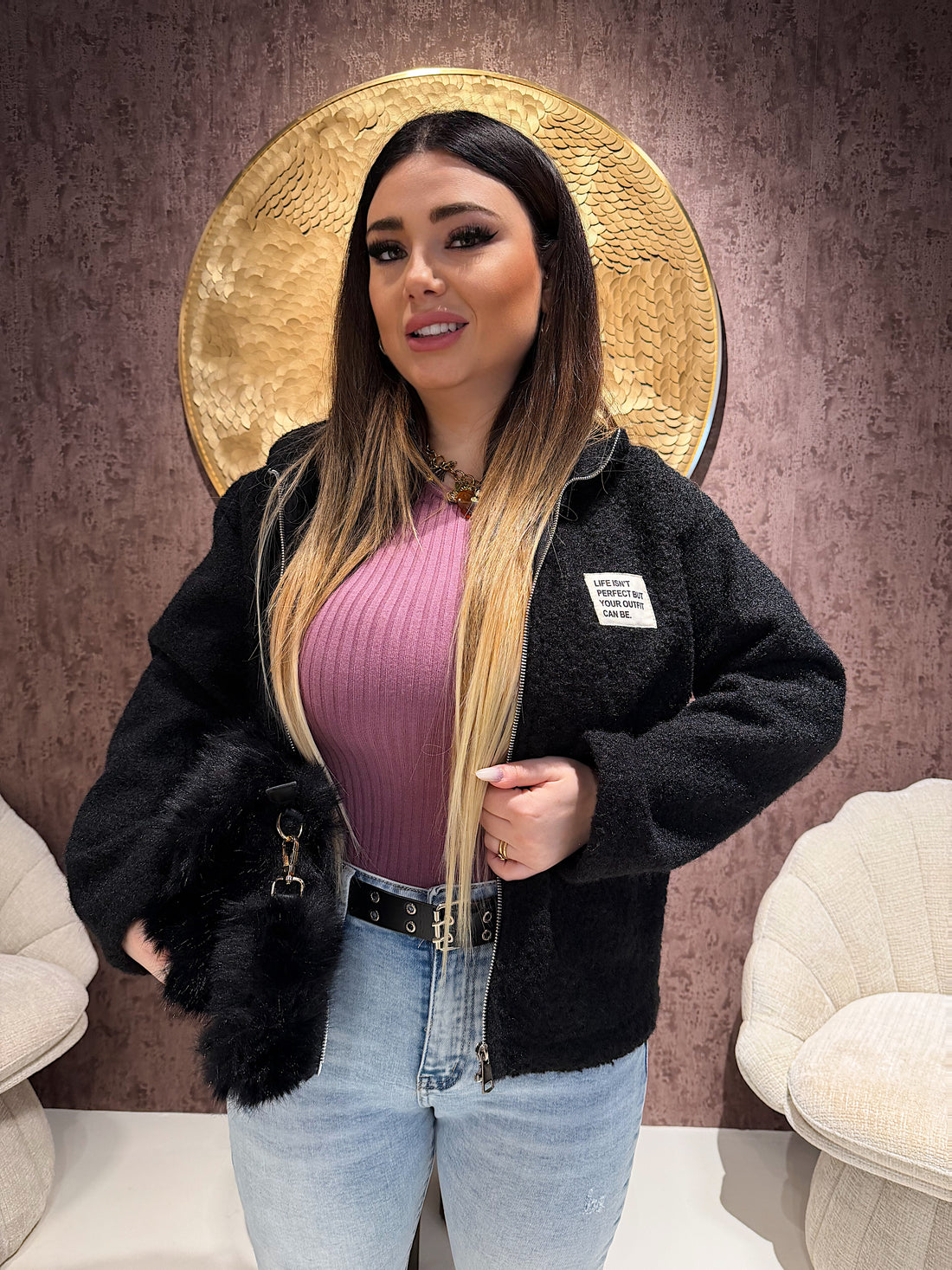 Giacca con zip - R.a. Boutique