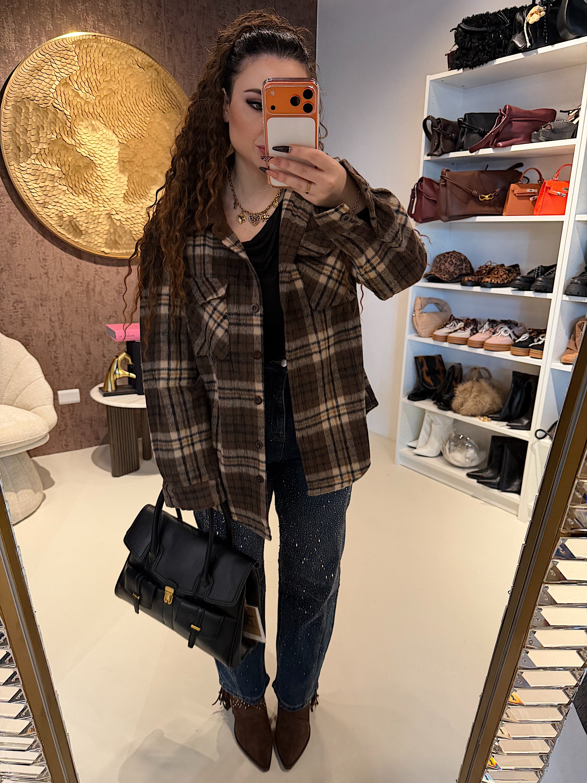 Camicia Oversize in Flanella a Quadri - R.a. Boutique