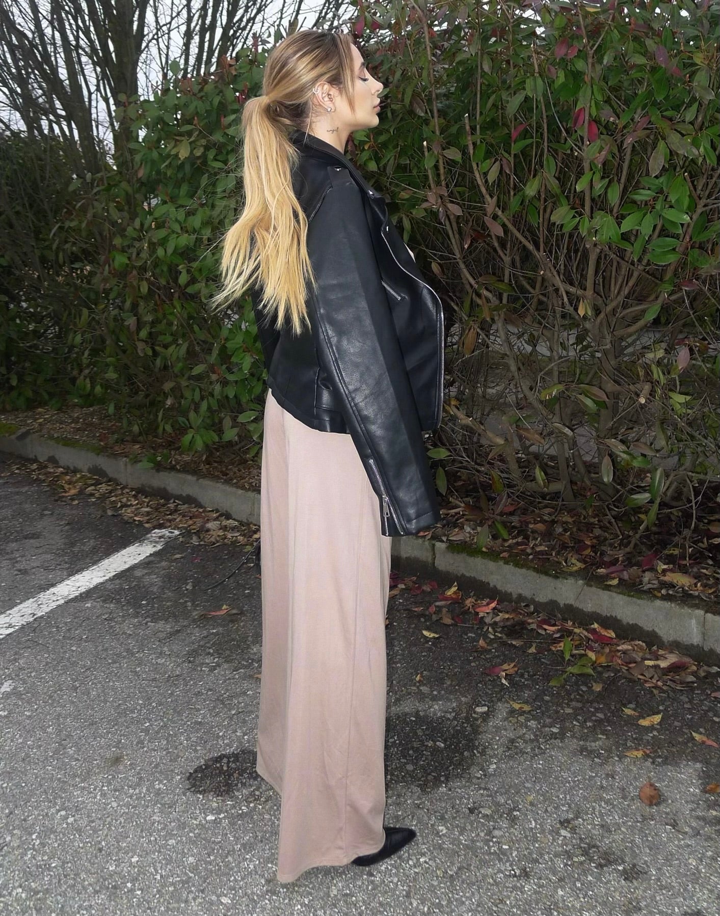 Giacca in ecopelle oversize nera - R.a. Boutique