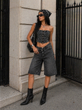 Completo Denim Corset Urban Rebel - R.a. Boutique