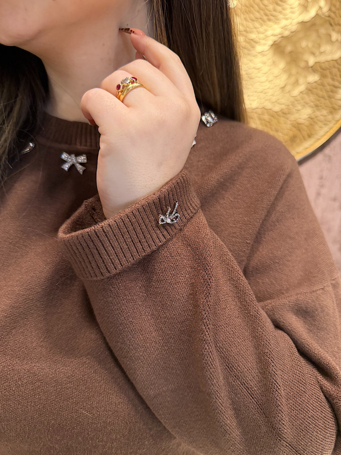 Maglione Diamond Brown