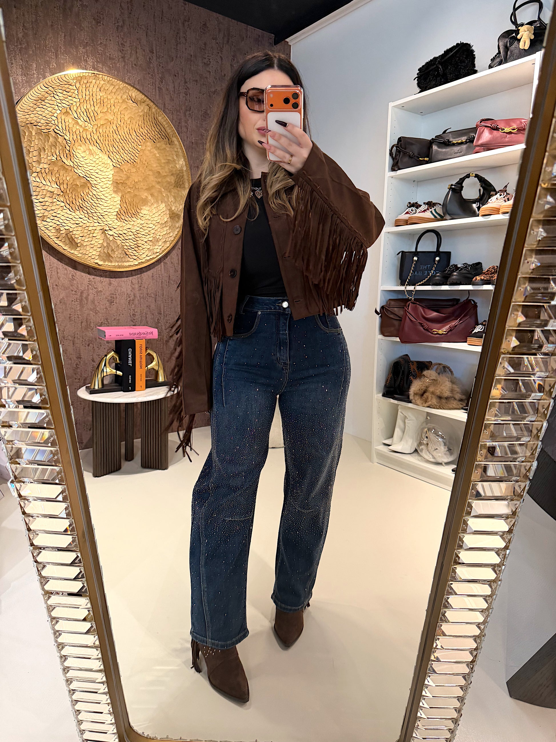 Jeans Balloon con brillantini - R.a. Boutique