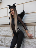 Tuta aderente con trasparenza (Dark Angel) - R.a. Boutique 