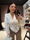 Giacca basic incrocio e fiocco - R.a. Boutique