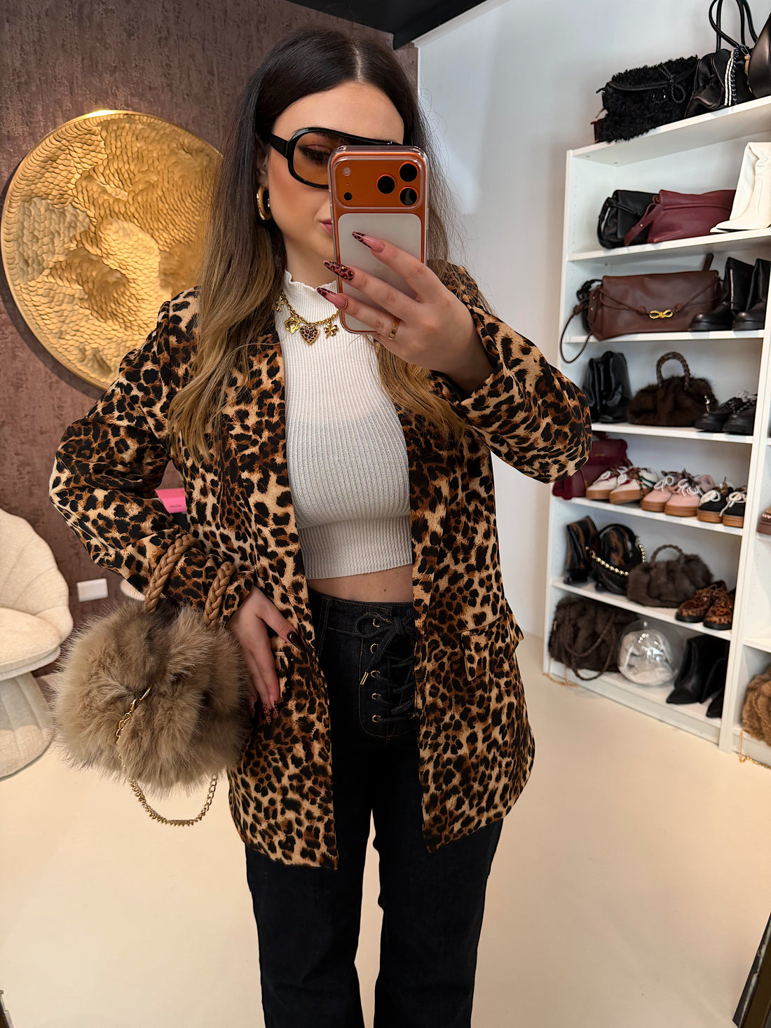Giacca animalier con fodera interna - R.a. Boutique
