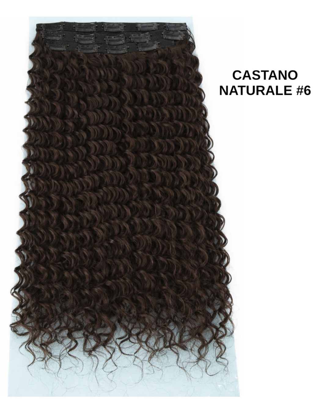 7 fasce Ricce con clip vari colori - R.a. Boutique