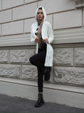 Cardigan bianco a trecce - R.a. Boutique 