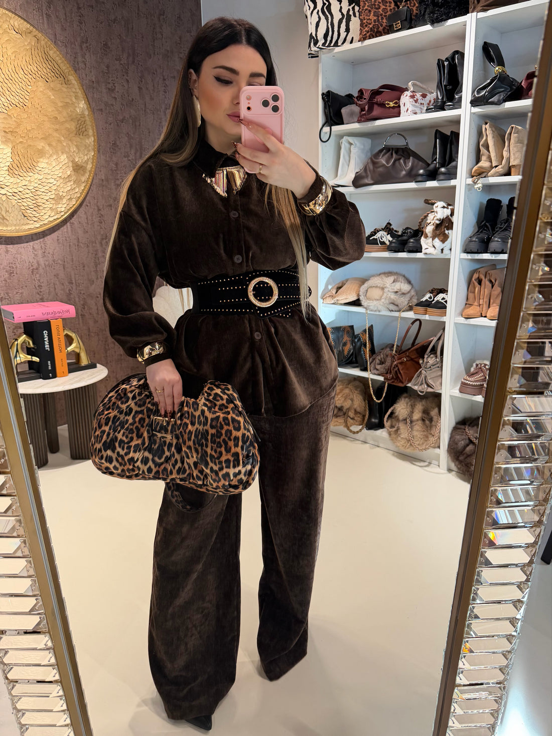 Completo in ciniglia camicia e pantalone - R.a. Boutique