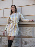 Abito in maglia gold con cintura - R.a. Boutique 
