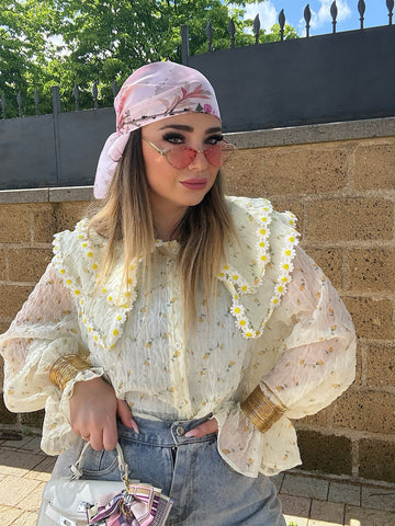 Occhiale rosa con strass - R.a. Boutique