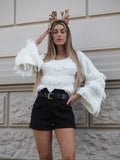 Maglione bianco con frange - R.a. Boutique 