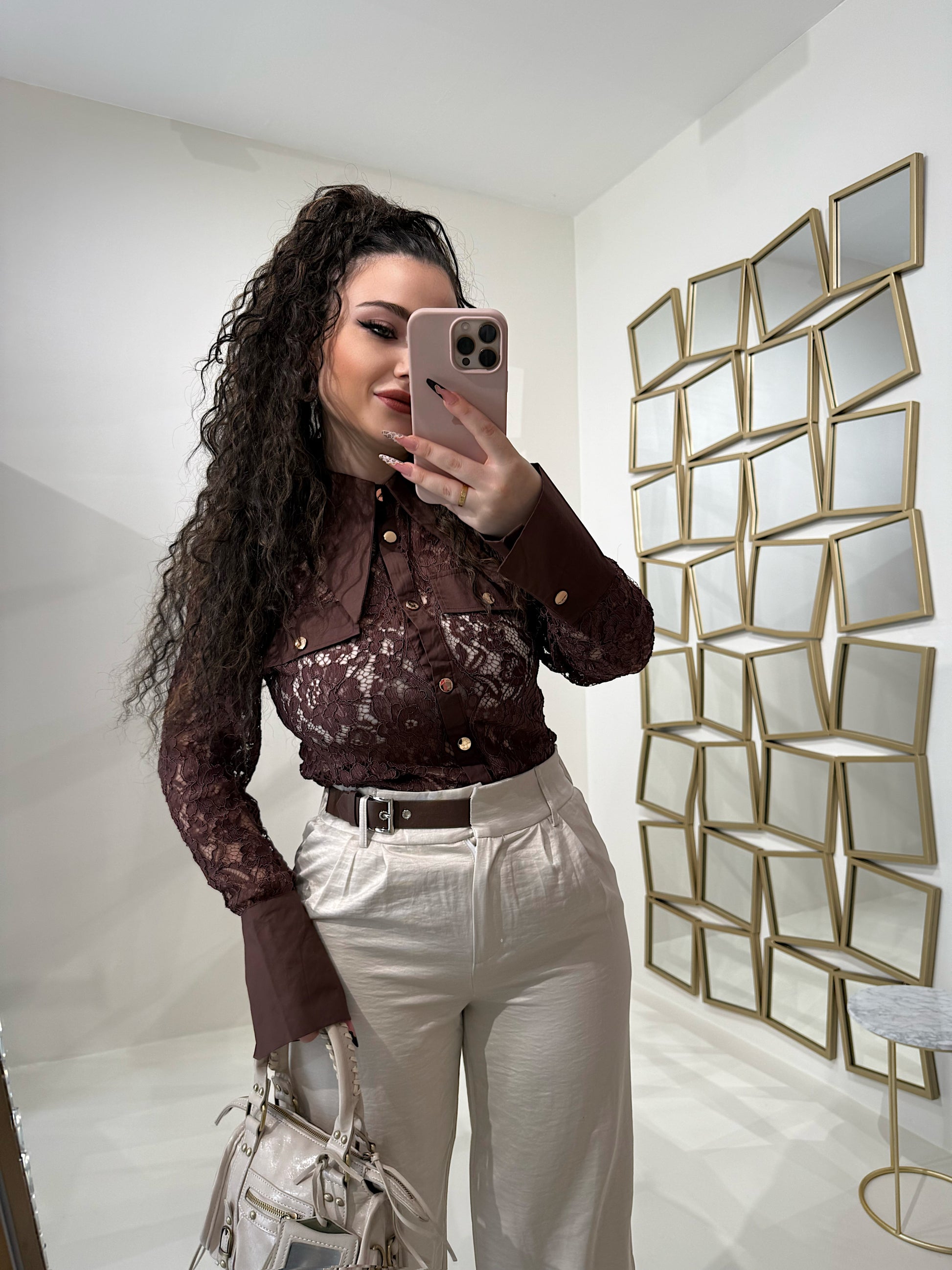 Pantalone con fibbia laterale - R.a. Boutique