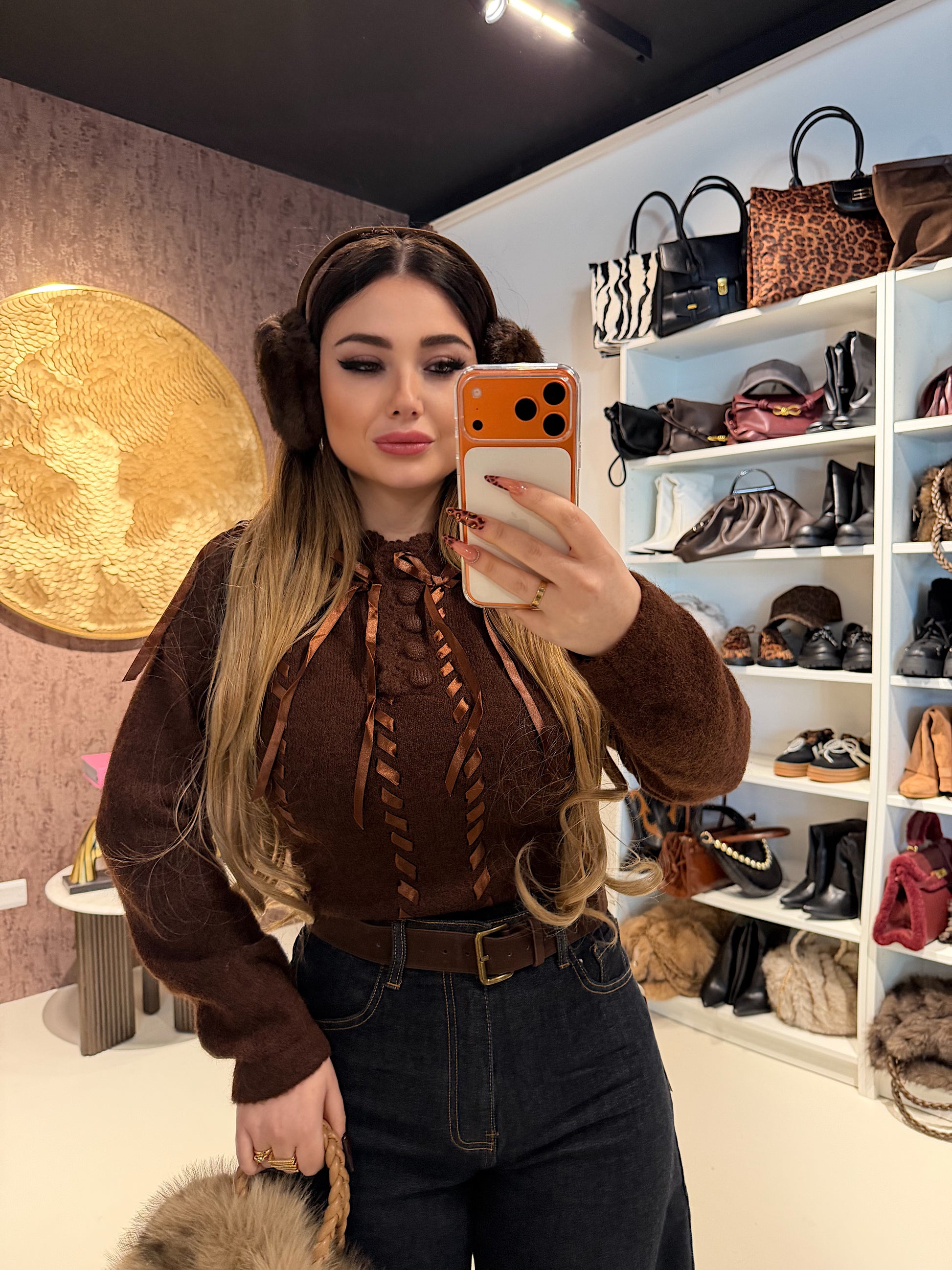 Maglioncino con fiocchi e bottoni - R.a. Boutique