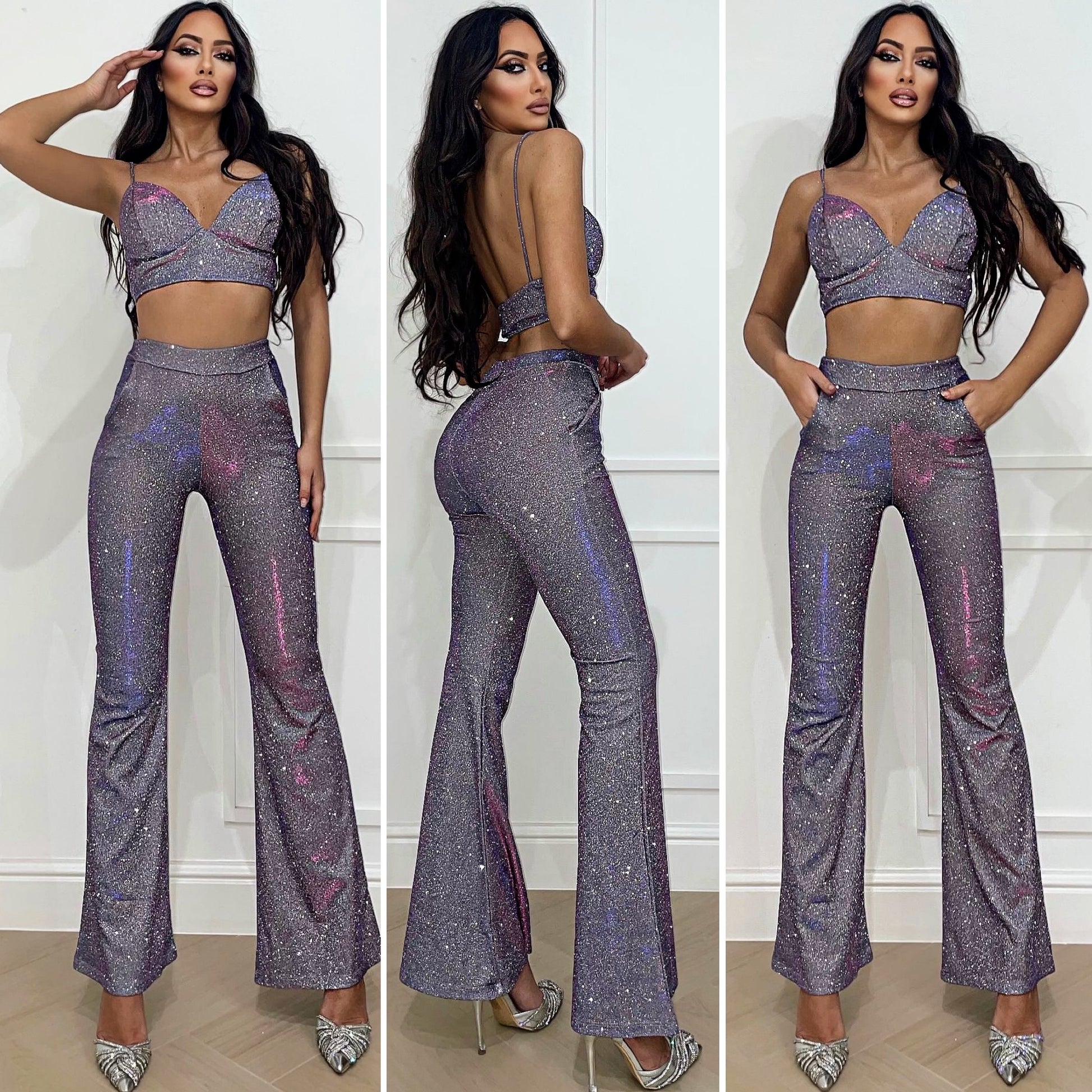Completo elegant glitter purple - R.a. Boutique 