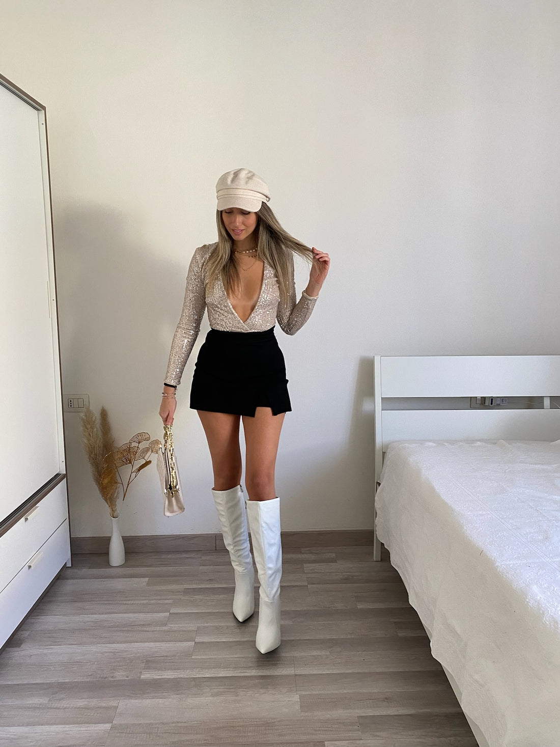 Body gold con paillettes - R.a. Boutique 