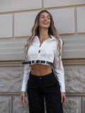Camicia crop con cintura - R.a. Boutique 