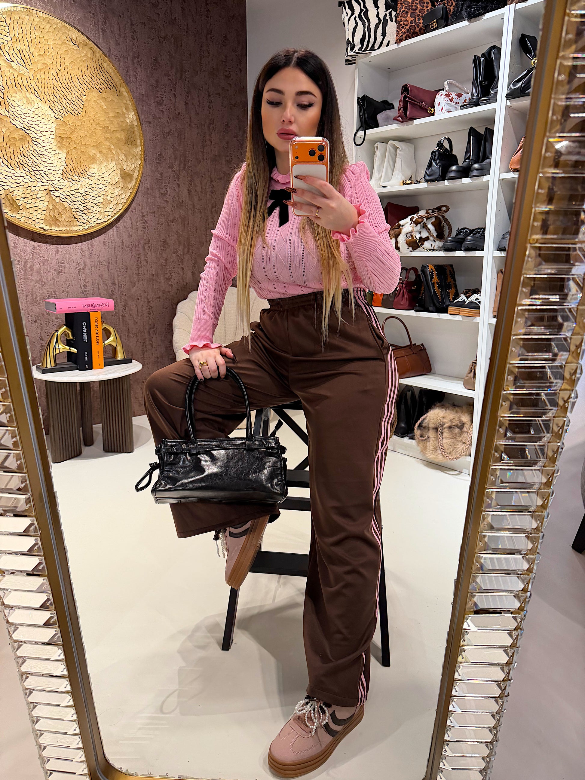 Maglioncino manica lunga con fiocchetto - R.a. Boutique