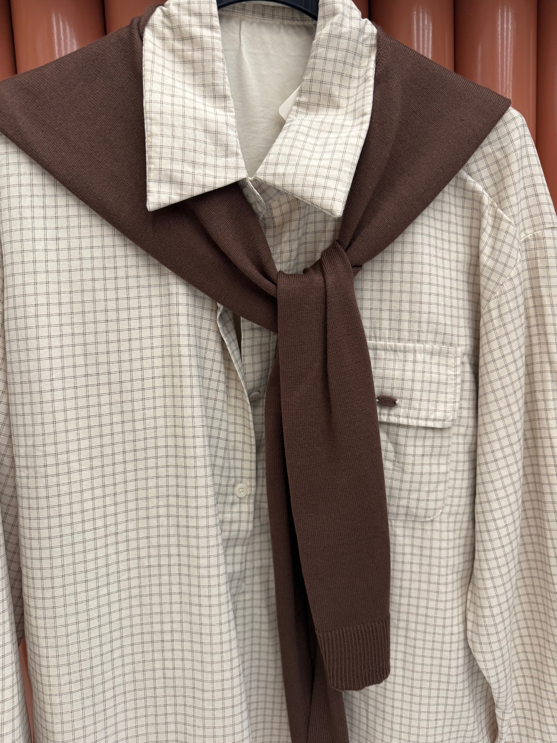 Camicia con cardigan choco - R.a. Boutique