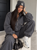 Completo Felpato Urban Cargo Grigio Scuro - R.a. Boutique