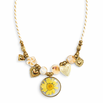 Collana Margherita Gialla con charms - R.a. Boutique