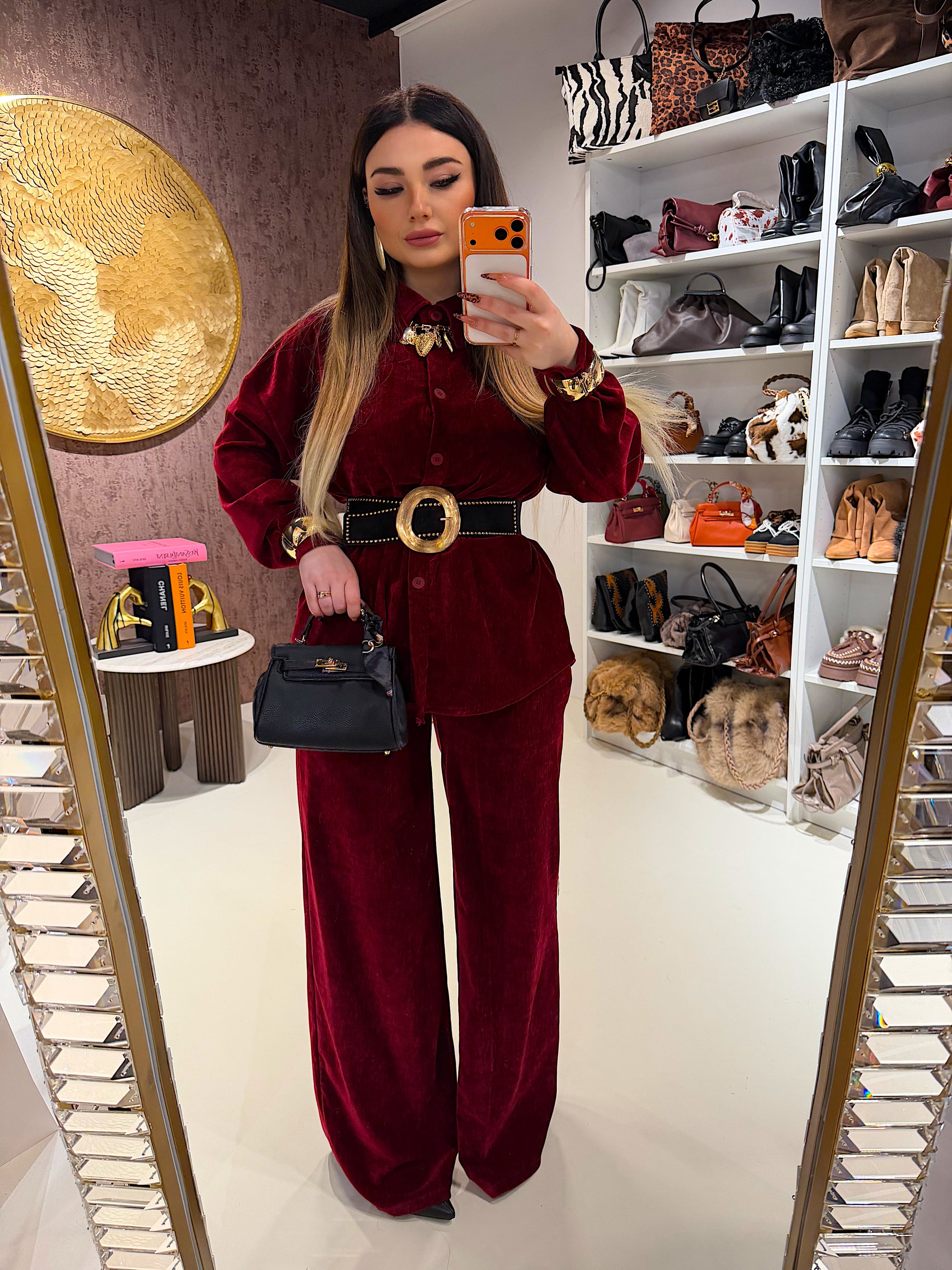 Completo in ciniglia camicia e pantalone - R.a. Boutique