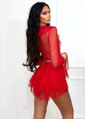 Abito in tulle rosso - R.a. Boutique