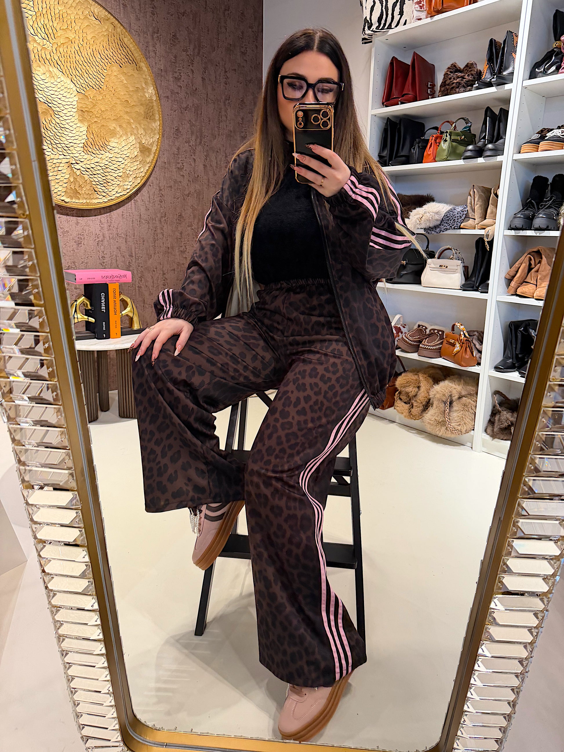 Giacca maculata con bande rosa - R.a. Boutique