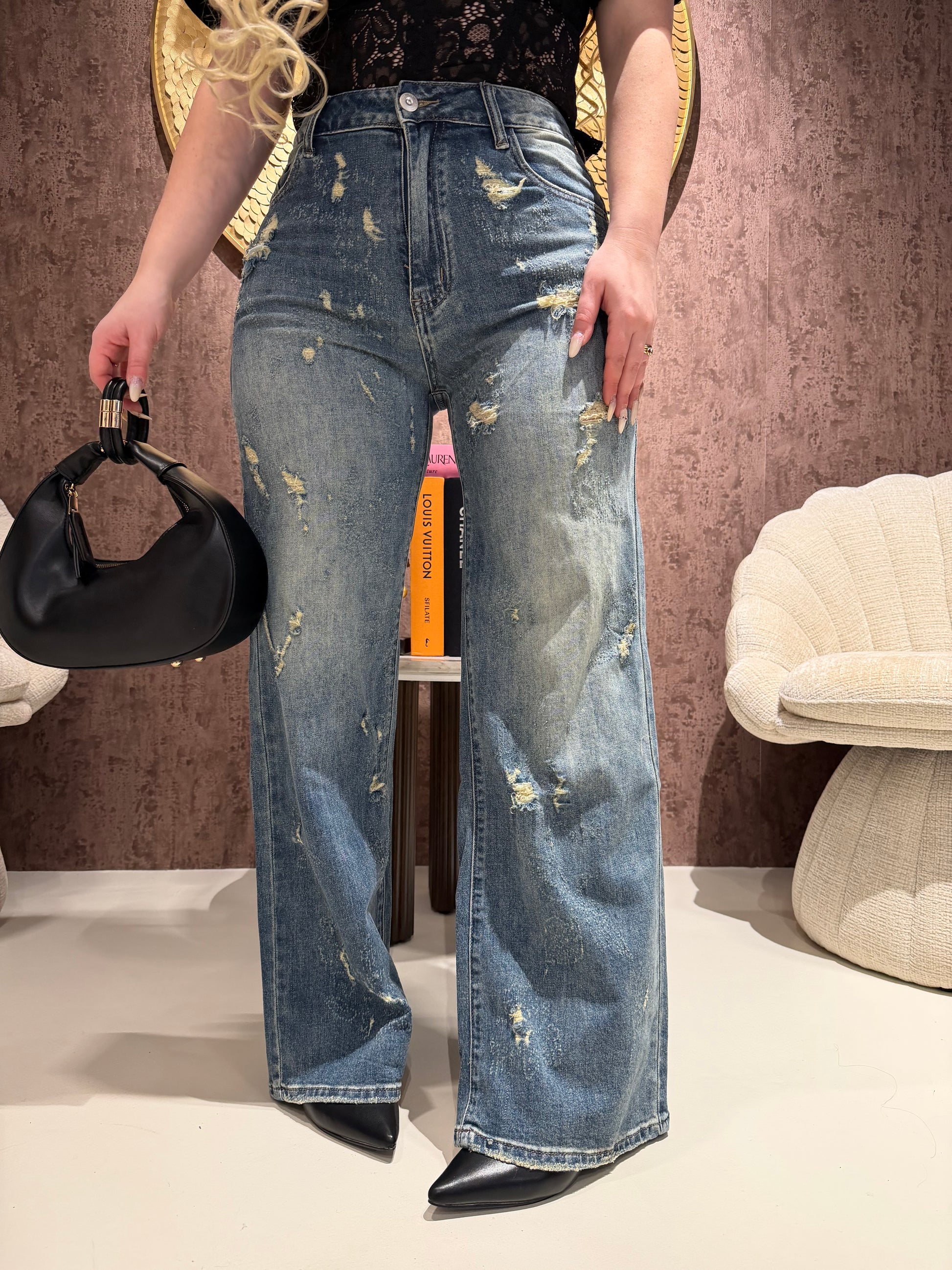 Jeans con strappi Effetto Destroyed - R.a. Boutique