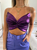 Top viola con nodo - R.a. Boutique 