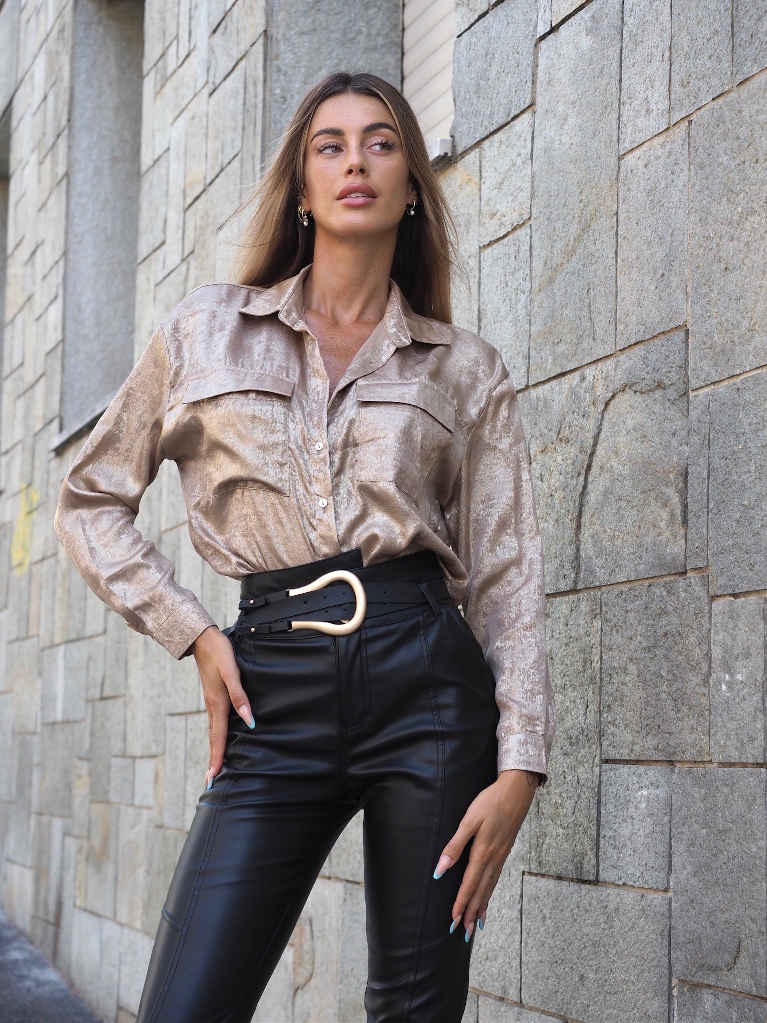 Camicia metal gold - R.a. Boutique 