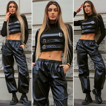 Maglioncino nero con fibbie - R.a. Boutique 