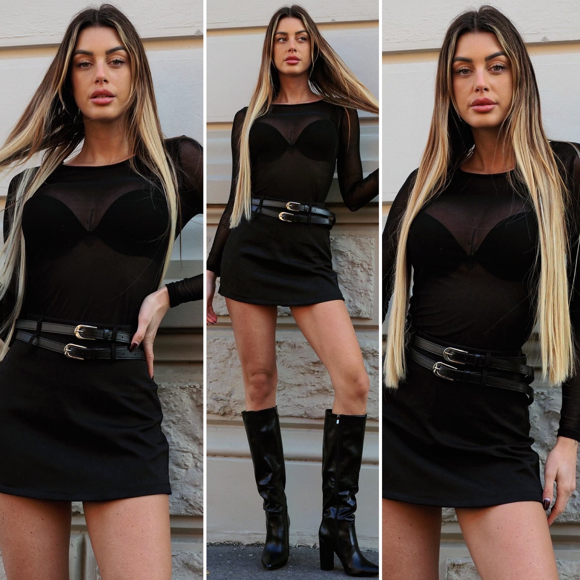 Blusa in velo nera - R.a. Boutique 