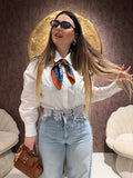 Camicia over con foulard 100% cotone - R.a. Boutique