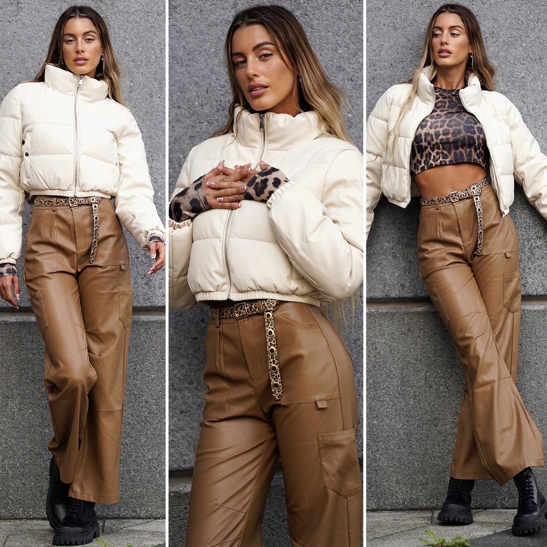 Piumino bomber beige - R.a. Boutique 