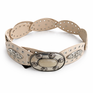 Cintura con Borchie e Perla Panna - R.a. Boutique