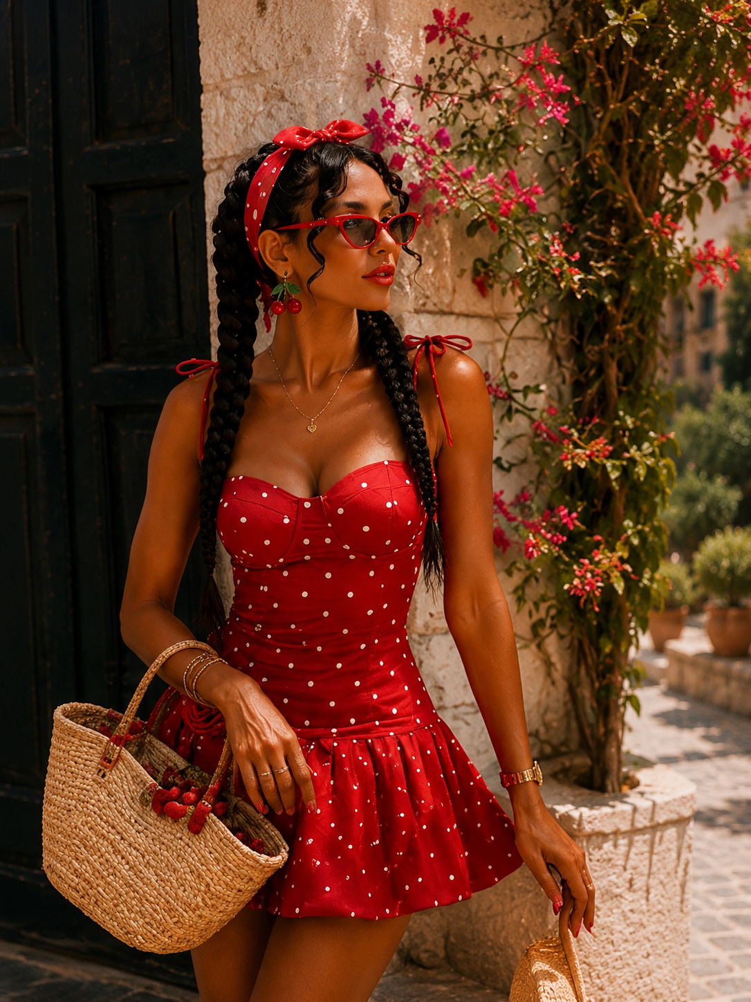 Abito Coquette Pois - R.a. Boutique