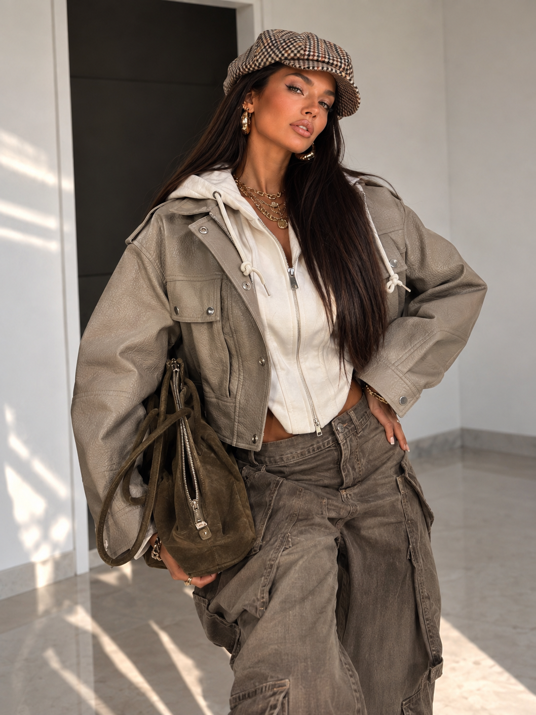 Giubbotto Urban Layer dettaglio felpa - R.a. Boutique