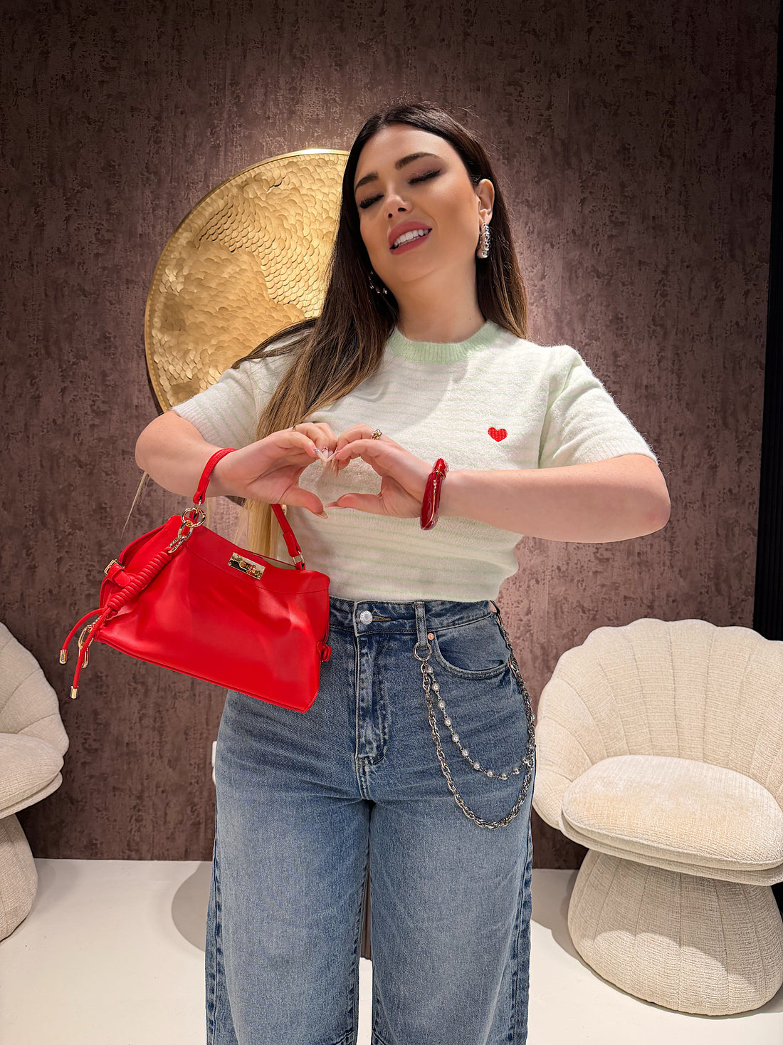 Maglia Sweet Heart a Righe - R.a. Boutique