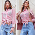 Camicia a righe rosa - R.a. Boutique 